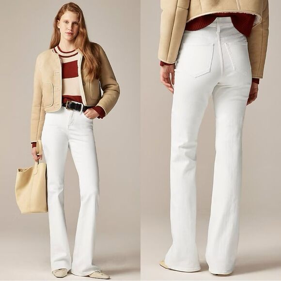 NWT J CREW Bootcut jean in white - Picture 1 of 8